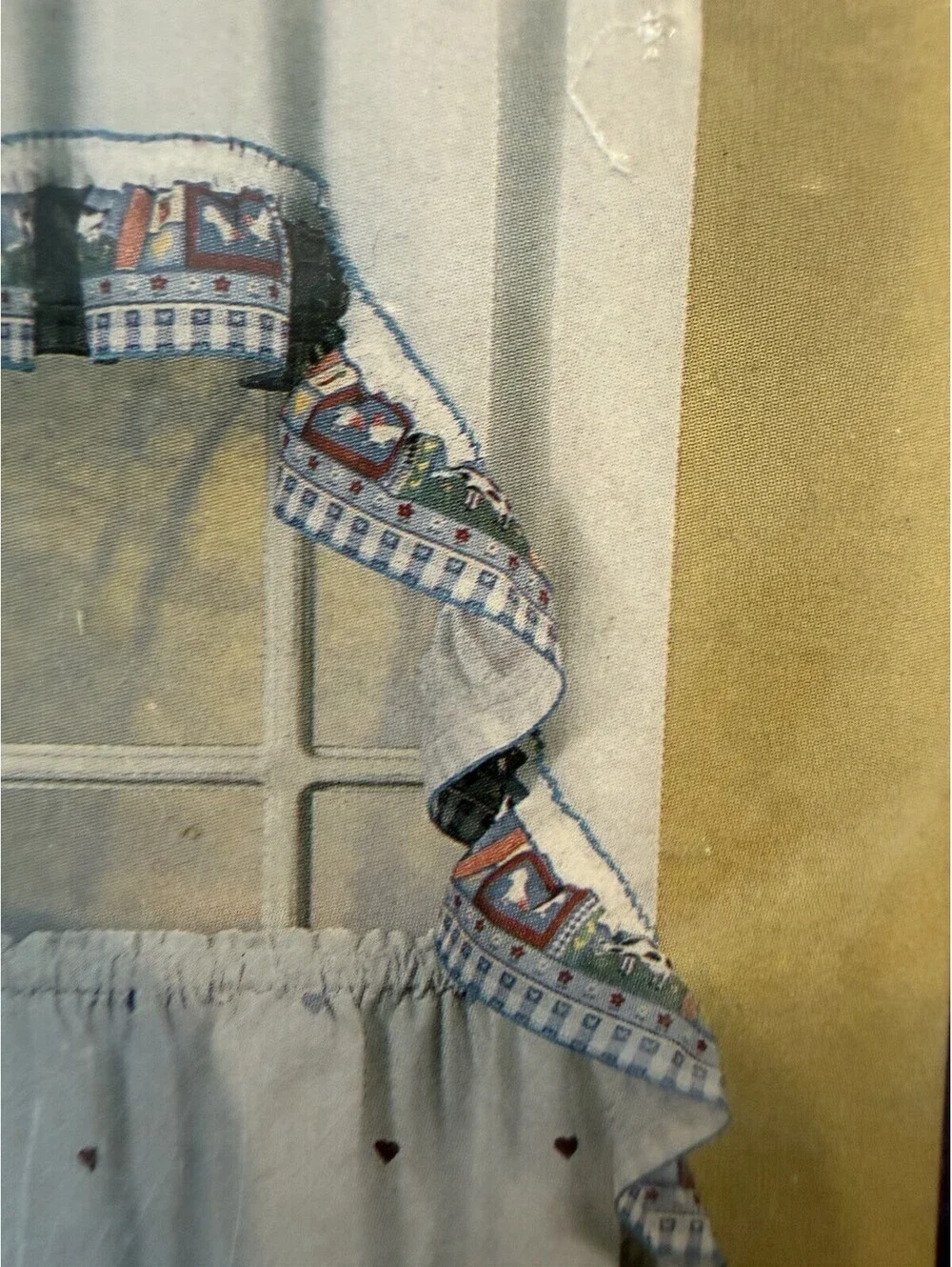 Vtg New Home Essentials Curtains Tier & Swag Set Old Macdonald Theme 3pc